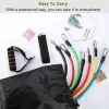 11-Piece Resistance Bands Set with Door Anchor & Ankle Straps (100 LB)