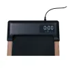 2.25HP Under Desk Treadmill, Portable Wood Walking Pad for Home & Office, Compact Running & Walking Machine with Remote Control, LED Display, Black