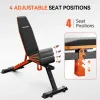 DAV Adjustable Preacher Curl Weight Bench With Leg Extension