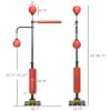 4.6-6.7 Speed Bag Boxing Bag Stand, Reflex Bag Boxing Training Equipment, Speed Punching Bag, Red