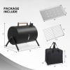 Field Dual-Barrell Portable Charcoal Grill & Smoker with Carry Bag
