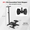 Multi-Functional Exercise Stepper - Step+Twist Design, 300lbs Capacity, Non-Slip Pedals+Stable Metal Frame