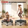 42" Foldable Mini Trampoline, Rebounder Trampoline with Adjustable Foam Handle for Indoor Outdoor Workout for Adults