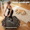 42" Foldable Mini Trampoline, Rebounder Trampoline with Adjustable Foam Handle for Indoor Outdoor Workout for Adults