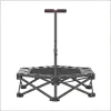 42 Inch Foldable Mini Trampoline with Adjustable Foam Handle Indoor Outdoor Adult Rebounder Trampoline for Workout