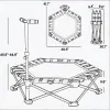 42 Inch Foldable Mini Trampoline with Adjustable Foam Handle Indoor Outdoor Adult Rebounder Trampoline for Workout