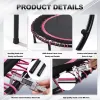 48" Springless Mini Fitness Trampoline - Quiet Indoor/Outdoor Bungee Rebounder