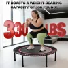 48" Springless Mini Fitness Trampoline - Quiet Indoor/Outdoor Bungee Rebounder