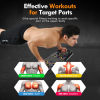 PUsh Up Board,Home Gym,Portable Exercise Equipment,Pilates Bar And 20 Fitness Accessories With Resistance Bands And Ab Roller Wheel,Full Body Workout