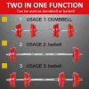 Adjustable Dumbbell Set, 44lbs Convertible To Barbell Weight Set Made With Metal Sand And Plastic For Home Gym Women And Men Weight Lifting Training