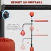 4.6-6.7 Speed Bag Boxing Bag Stand, Reflex Bag Boxing Training Equipment, Speed Punching Bag, Red