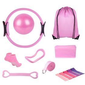 14Pcs Per Set Pilates Ring Kit For Women Exercising With Yoga Ball Arm Stretcher 5 Resistant Bands 8 Resistant Band Elastic Band Non-slip Socks Yoga S