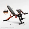 DAV Adjustable Preacher Curl Weight Bench With Leg Extension