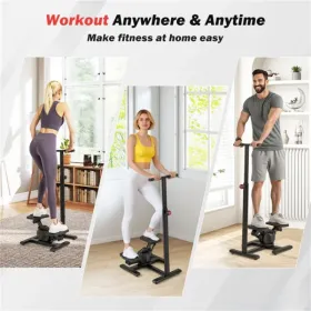 Multi-Functional Exercise Stepper - Step+Twist Design, 300lbs Capacity, Non-Slip Pedals+Stable Metal Frame