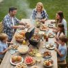 Field Dual-Barrell Portable Charcoal Grill & Smoker with Carry Bag