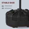 Boxing Bag with Stand, Adjustable Height Punching Speed Bag with 2 Target Arms, for Training, Exercise, Black