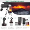 1Pc 40 Plus 40 HD Optical Monocular Telescope With FMC Lens For Outdoor Low Light Vision Scope Phone Holder Tripod Compass For Hunting
