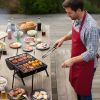 Field Dual-Barrell Portable Charcoal Grill & Smoker with Carry Bag