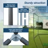 10x10x10 FT Golf Hitting Net Cage with Steel Frame & Target Kit Indoor Outdoor
