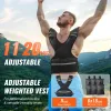 Adjustable Weighted Vest, 11-20lb Weight Vest with 6 Ironsand Weights and Reflective Stripe, Body Weight Vest Exercise Set for Men Women