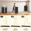 Akluer Walking Pad with Incline, 2-in-1 Under Desk Treadmill and Shiatsu Foot Massager Quiet 2.5HP Portable Treadmill for Home Office with LED Display