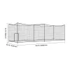 Baseball Batting Cage, 35.0 x 10.5 x 10.2 FT Freestanding Portable Batting Cage, Hitting Cages with 45-Ply Knotted HDPE & Long Positioning Ropes