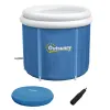 Cold Plunge Tub, Portable Ice Bath Cold Water Therapy Tub with Thermo Lid, for Athletes Recovery, Dark Blue