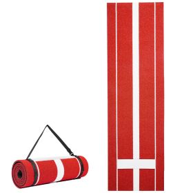 Softball Pitching Mat, 10x3 ft Baseball Pitching Rubber Mound, Antifade Turf and Antislip Foam Backing Portable Training Aid