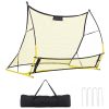 Soccer Rebounder Net, 2-in-1 Soccer Goal Rebounder, Thickened Fiberglass Poles Iron Pipe for Team Solo Control, Passing Practice