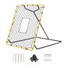 Baseball Softball Rebounder Net 4 x 4.5 ft Pitch Back Trainer Target, 4 Adjustable Angles with Strike Zone, Steel Frame