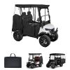 Golf Cart Cover, Visible Full-Enclosure 2&2+2 Passenger Golf Cart, 600D Waterproof Oxford Fabric Club Car Cover Fits Most Carts Club Car, Yamaha, EZGO