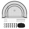 Baseball Batting Cage, 19.9 x 12.0 x 8.2 FT Freestanding Portable Batting Cage, Hitting Cages with 30-Ply Knotted HDPE & Pitching Machine Opening