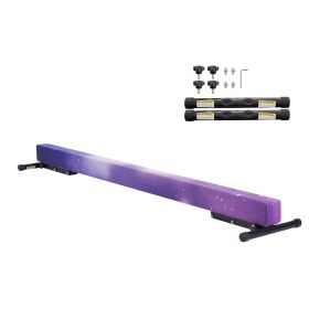 Adjustable Balane Beam for Kids, 8FT Gymnastics Beam, High and Low Floor Beams of 5 Adjustable Heights for All Gymnastic Levels