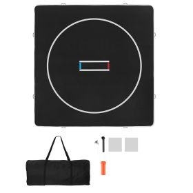 13x13 ft Wrestling Mat Inflatable, Martial Arts Thick Mat for Home Gym Exercise, PVC Foldable Training Mats with Circles and 600W Air Pump