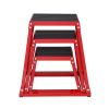 Plyometric Jump Boxes, 12/18/24 Inch Plyo Box, Platform and Jumping Agility Box, Anti-Slip Fitness Exercise Step Up Box Set for Home Gym Training