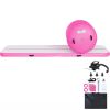 Inflatable Gymnastics Air Mat Set, 2 PCS Tumbling Mat, Tumble Track with Electric Pump, Air Roller Barrel Gymnastics Equipment