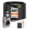 30 Amp Generator Cord and Power Inlet Box Kit, 40 FT, NEMA L14-30P/L14-30R STW 10 AWG Generator Power Extension Cord with Twist Lock Connector