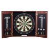 Dartboard and Cabinet Set, Ready-to-Play Bundle Official Size Dartboard Cabinet, Steel Tip Dart Hideaway Cabinet, Features Easy Assembly