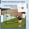 10x10x10 FT Golf Hitting Net Cage with Steel Frame & Target Kit Indoor Outdoor