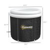 Cold Plunge Tub, Portable Ice Bath with Thermo Lid for Athletes' Recovery, Black