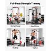VEVOR Multi-Functional Power Cage Power Rack | Height Adjustable Barbell Squat & Bench Press Station