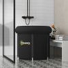 Cold Plunge Tub, Portable Ice Bath with Thermo Lid for Athletes' Recovery, Black