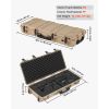 Hard Rifle Case, Lockable Rifle Case with 4 Layers Pre-cut Foams, 36 in Gun Storage with Wheels