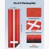 Softball Pitching Mat, 10x3 ft Baseball Pitching Rubber Mound, Antifade Turf and Antislip Foam Backing Portable Training Aid