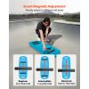 Balance Board, Wobble Board Trainer for Adults, Premium Wooden Balance Training Equipment with Roller, Magnetic Stoppers, Storage Rack