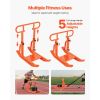 Weight Sled, Steel Power Sled, Fitness Training Sleds for Athletic Exercise Speed Improvement, Workout Equipment with Adjustable Height Handle