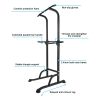 Power Tower Dip Station Adjustable Height Heavy Duty Multi-Function Fitness Training Equipment
