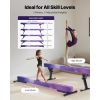 Adjustable Balane Beam for Kids, 8FT Gymnastics Beam, High and Low Floor Beams of 5 Adjustable Heights for All Gymnastic Levels
