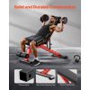 Weight Bench, 1200lbs Heavy Duty Stable Weight Bench Press for Full Body Workout, Adjustable Exercise Sit up Bench for Home Gym Strength Training
