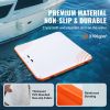 Inflatable Floating Dock, 10 x 10FT Inflatable Dock Platform, Non-Slip Water Floating Dock Mat with Portable Carrying Bag & Detachable Ladder